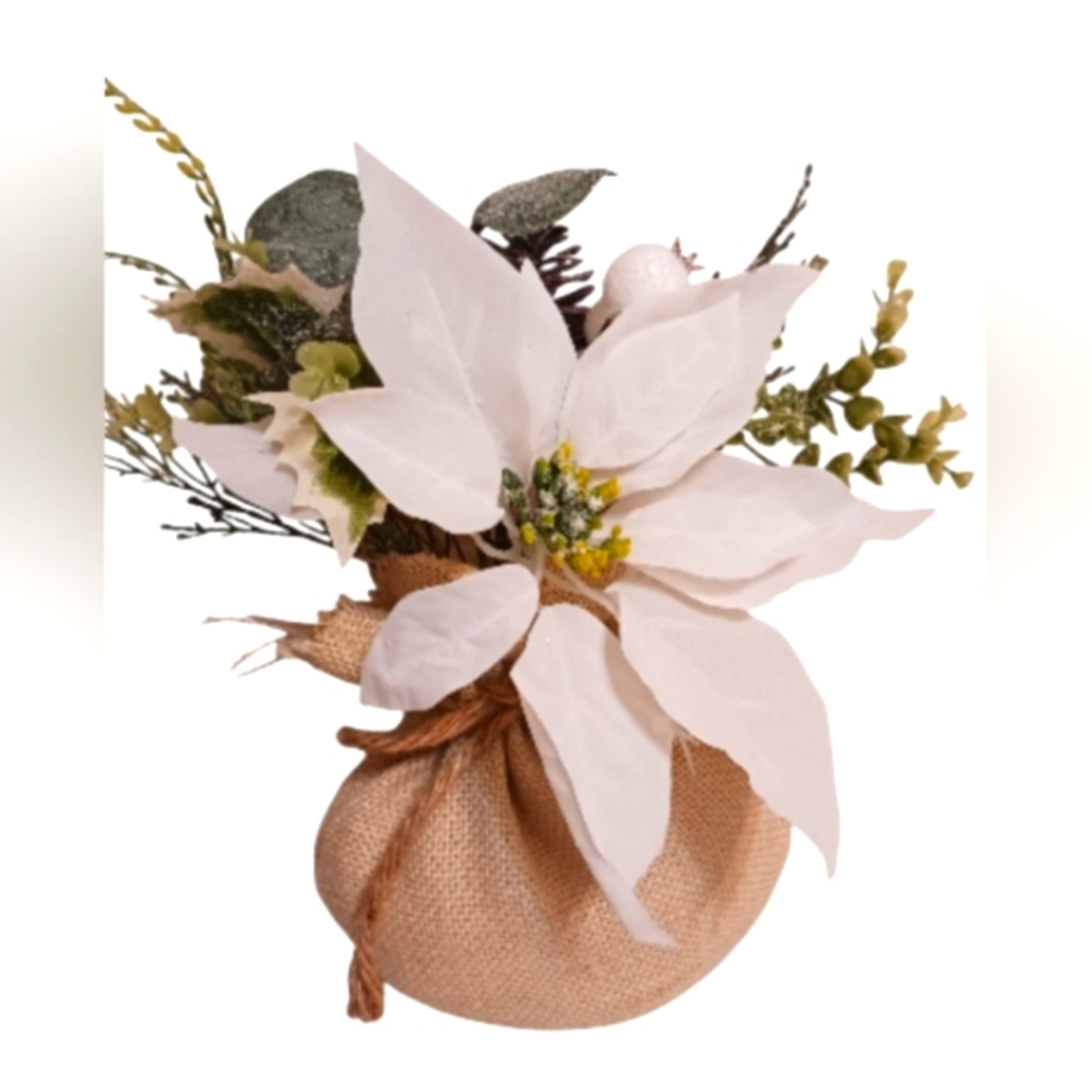 NEW HOLIDAY POINSETTIA STANDING FLOWER ARRANGEMENT - HOME DECOR